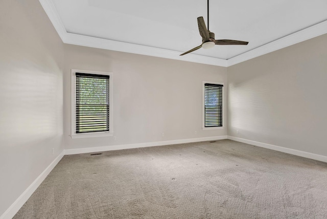 375 Natchez Trace Ct, Murfreesboro, TN 37127 - spare room with ornamental molding, carpet flooring, and a ceiling fan