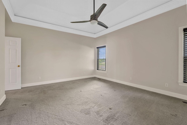 375 Natchez Trace Ct, Murfreesboro, TN 37127 - spare room with crown molding, ceiling fan, and carpet