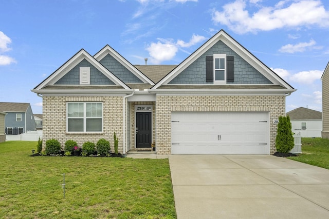 2028 Tate Farm Ln, White House, TN 37188 - view of front of property with a garage, concrete driveway, and brick siding