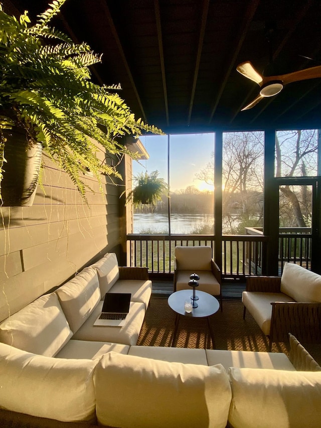 2207 Pennington Bend Rd Unit 3, Nashville, TN 37214 - deck featuring an outdoor hangout area and a water view