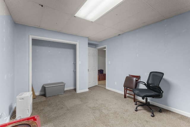 1830 Bradbury Rd, Adams, TN 37010 - living area featuring a paneled ceiling and carpet