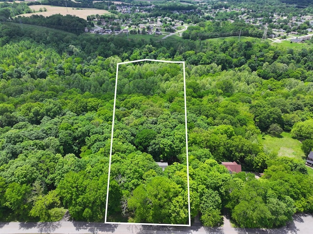 1830 Bradbury Rd, Adams, TN 37010 - aerial overview of property's location with a forest and property parcel outlined