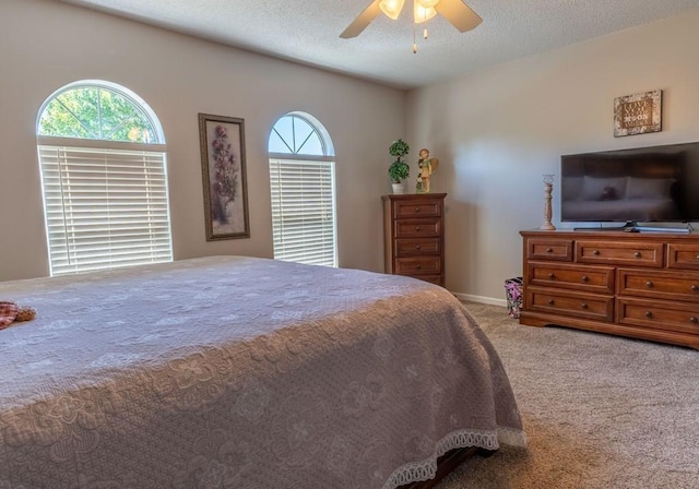 1699 Burnt Oak Dr Unit 195, Dalton, GA 30721 - bedroom featuring carpet flooring, a ceiling fan, and a textured ceiling