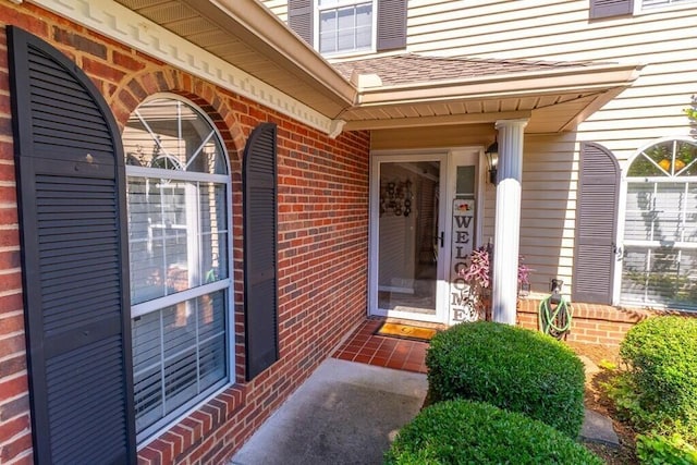 1699 Burnt Oak Dr Unit 195, Dalton, GA 30721 - doorway to property with brick siding and roof with shingles
