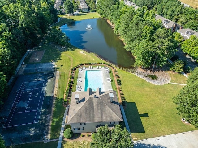1699 Burnt Oak Dr Unit 195, Dalton, GA 30721 - aerial view of a pool and a nearby body of water