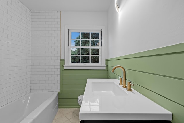 109 Anderson Dr, Chattanooga, TN 37421 - bathroom with tile patterned flooring, vanity, and  shower combination