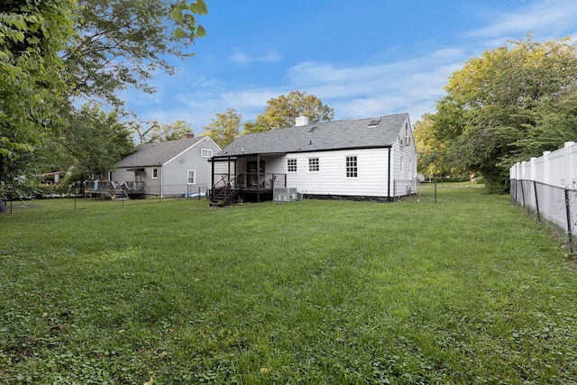 109 Anderson Dr, Chattanooga, TN 37421 - rear view of house featuring a fenced backyard and a wooden deck