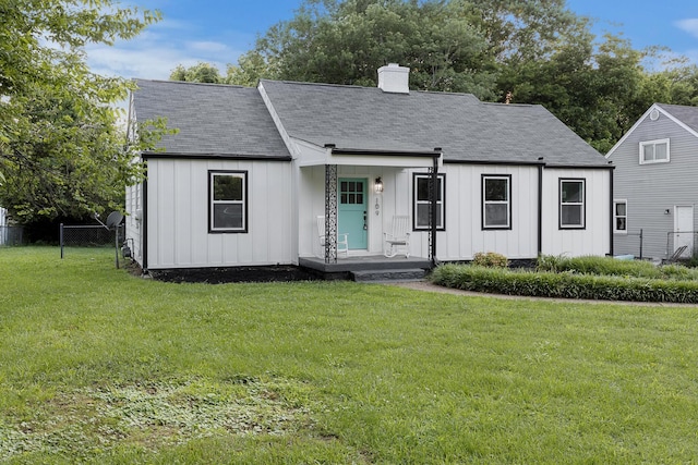 109 Anderson Dr, Chattanooga, TN 37421 - modern inspired farmhouse featuring board and batten siding, roof with shingles, and a chimney