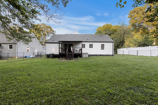 109 Anderson Dr, Chattanooga, TN 37421 - back of property with a wooden deck, a fenced backyard, and roof with shingles