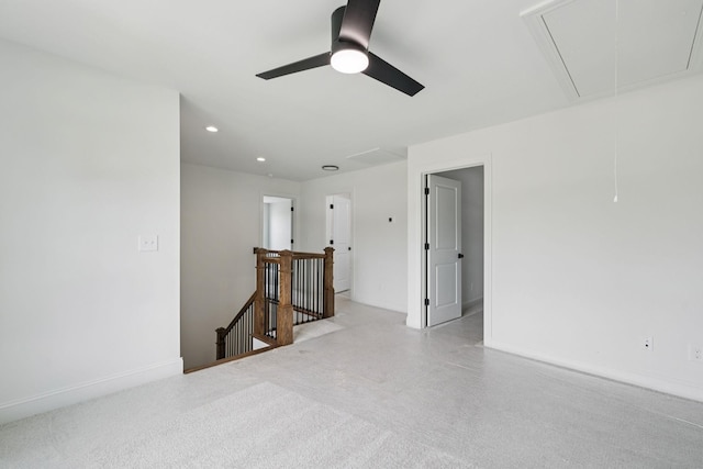 508 Matthew Miller Dr, Smyrna, TN 37167 - spare room with attic access, a ceiling fan, and recessed lighting