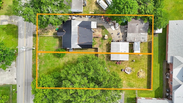 1676 Keeble St, Chattanooga, TN 37412 - aerial view of property and surrounding area with property boundaries highlighted
