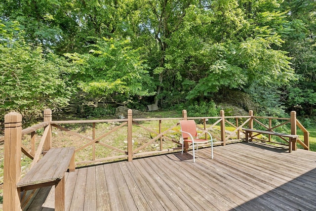 8663 Dog Branch Rd, Mount Pleasant, TN 38474 - view of wooden deck