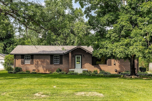 3046 Patton Branch Rd, Goodlettsville, TN 37072 - ranch-style house featuring brick siding, a front yard, and roof with shingles