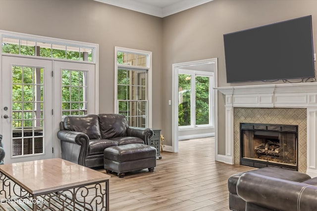 108 Center Park Ln, Oak Ridge, TN 37830 - living area featuring light wood-style flooring and a fireplace