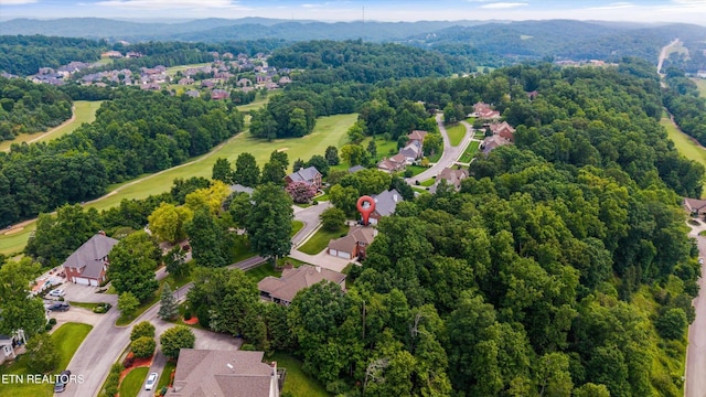 108 Center Park Ln, Oak Ridge, TN 37830 - aerial view of property's location with a mountainous background and nearby suburban area