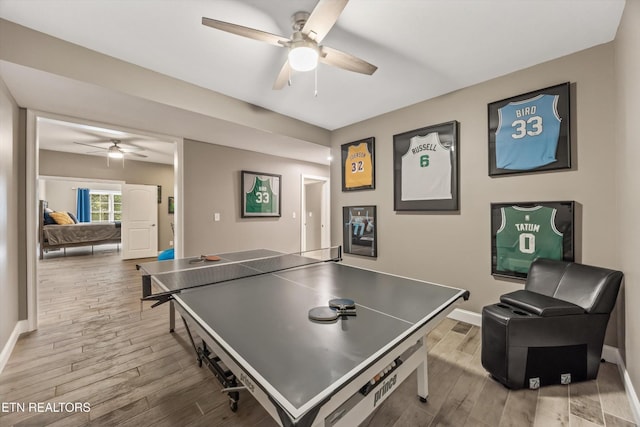 108 Center Park Ln, Oak Ridge, TN 37830 - playroom with ceiling fan and wood finished floors