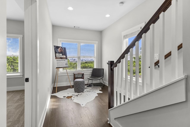 1227 N Avondale Cir, Nashville, TN 37207 - stairway featuring recessed lighting and wood finished floors