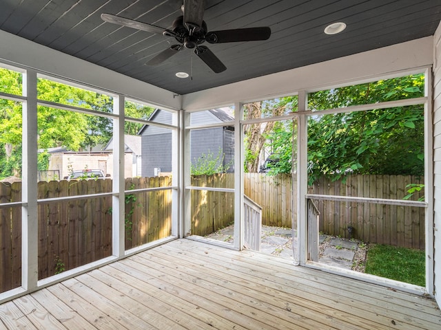 159 Acton St, Franklin, TN 37064 - unfurnished sunroom featuring ceiling fan
