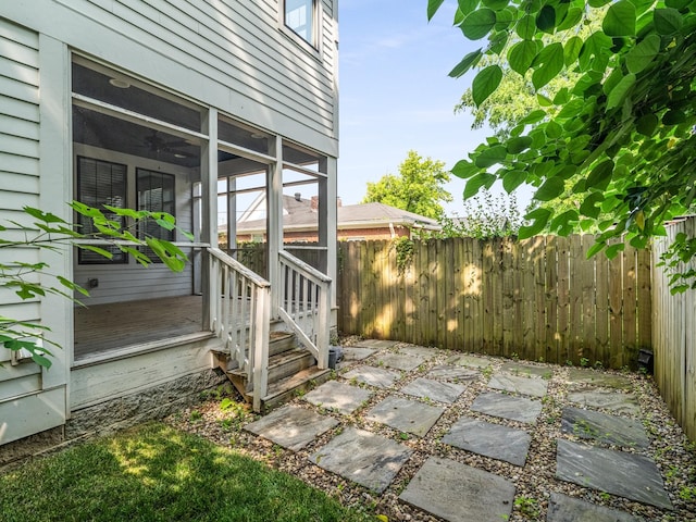 159 Acton St, Franklin, TN 37064 - view of patio / terrace with a sunroom