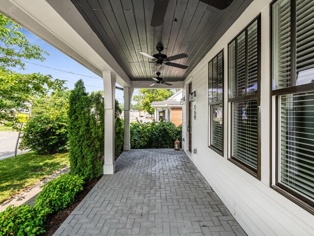 159 Acton St, Franklin, TN 37064 - covered porch with ceiling fan