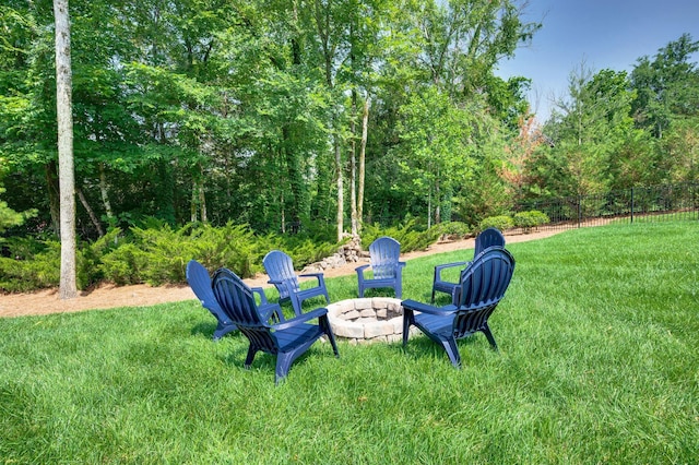 1542 Amesbury Ln, Franklin, TN 37069 - view of yard with an outdoor fire pit
