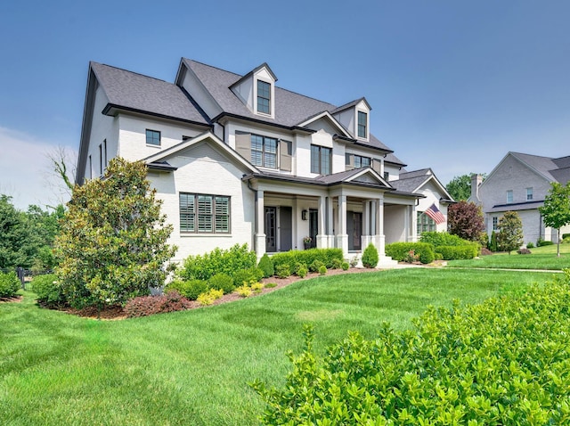 1542 Amesbury Ln, Franklin, TN 37069 - view of front of house with a front lawn and a porch