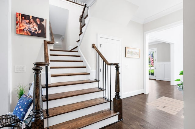 1542 Amesbury Ln, Franklin, TN 37069 - staircase featuring wood finished floors