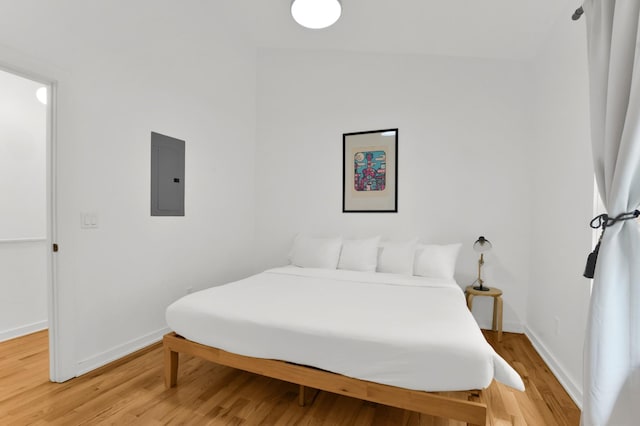203 N 9th St Unit A/B, Nashville, TN 37206 - bedroom with electric panel and light wood-style flooring