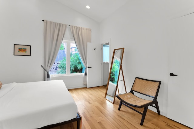 203 N 9th St Unit A/B, Nashville, TN 37206 - bedroom with light wood-type flooring and high vaulted ceiling