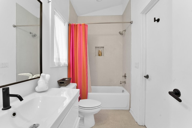 203 N 9th St Unit A/B, Nashville, TN 37206 - full bathroom featuring shower / bathtub combination with curtain, vanity, and tile patterned flooring