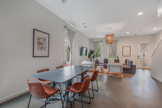 203 N 9th St Unit A/B, Nashville, TN 37206 - dining space featuring recessed lighting and concrete floors