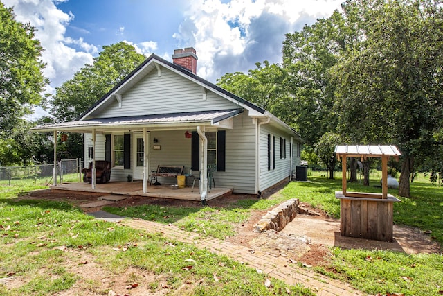431 Haddon Ln, Winchester, TN 37398 - rear view of property featuring a gazebo, a chimney, and a metal roof