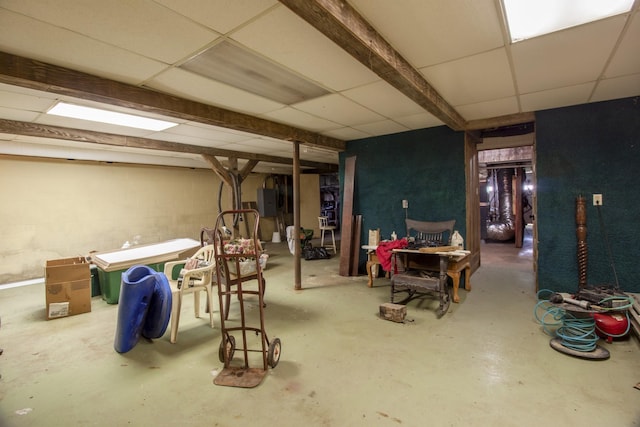 431 Haddon Ln, Winchester, TN 37398 - finished below grade area featuring a drop ceiling and electric panel