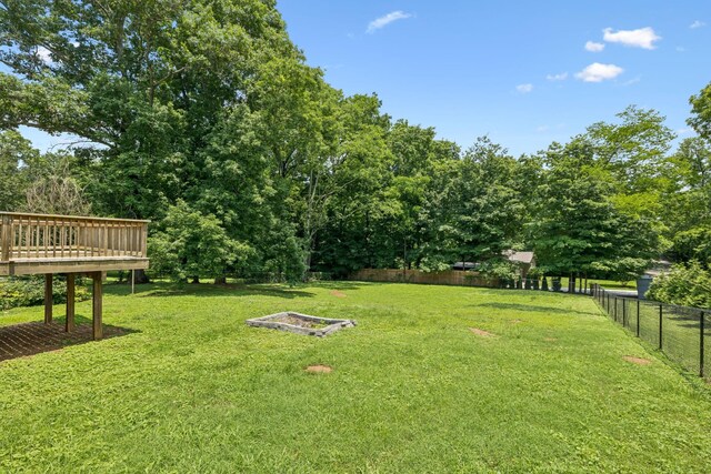 415 Porter Cir, Columbia, TN 38401 - view of yard with a wooden deck