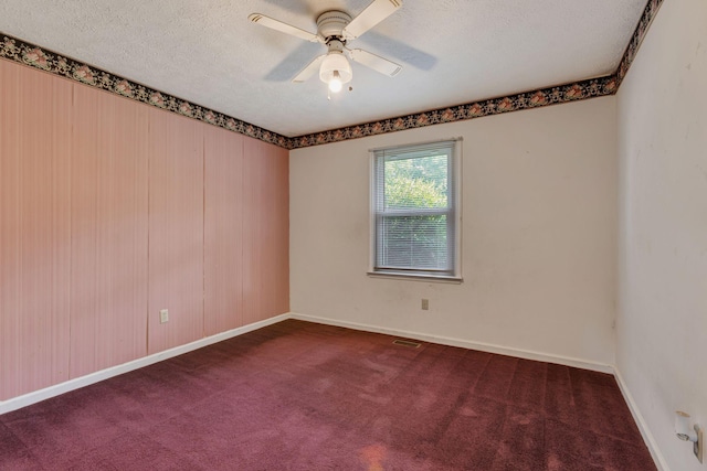 303 Furnace Hollow Rd, Dickson, TN 37055 - spare room featuring carpet floors, a textured ceiling, and ceiling fan