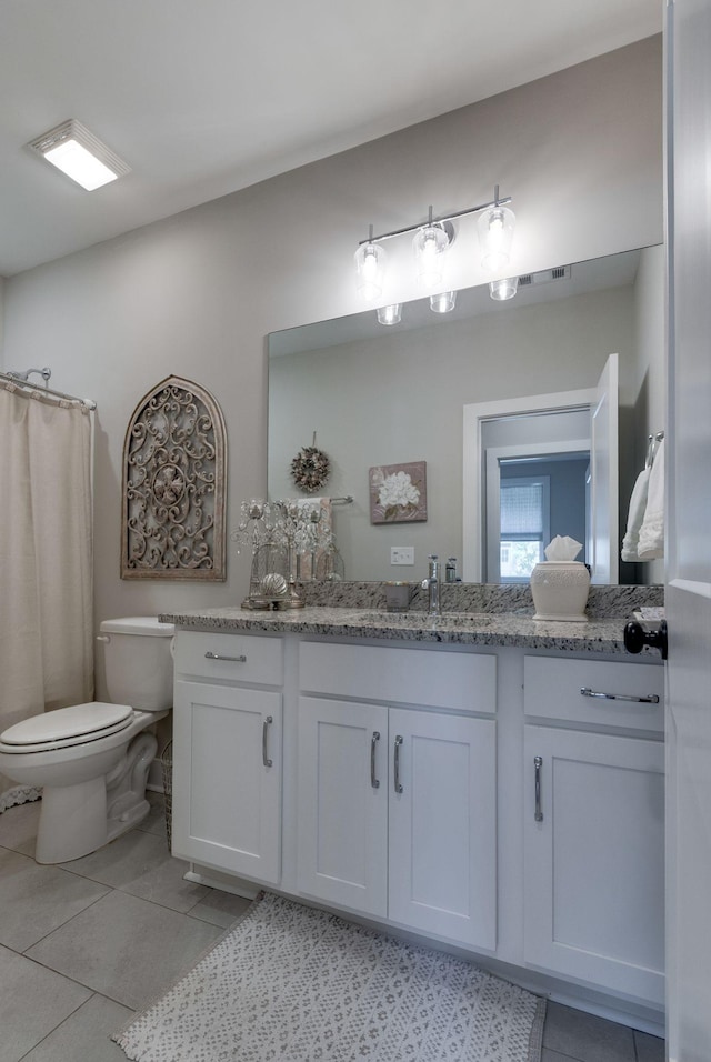 588 Davis Valley Dr, Columbia, TN 38401 - full bathroom with vanity, tile patterned flooring, and a shower with curtain