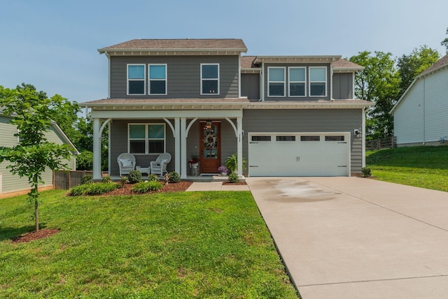 588 Davis Valley Dr, Columbia, TN 38401 - view of front of home featuring a porch, driveway, and a garage