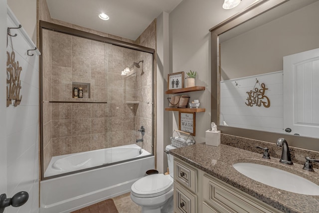 122 Ridgebend Dr, Murfreesboro, TN 37128 - full bathroom with vanity and enclosed tub / shower combo
