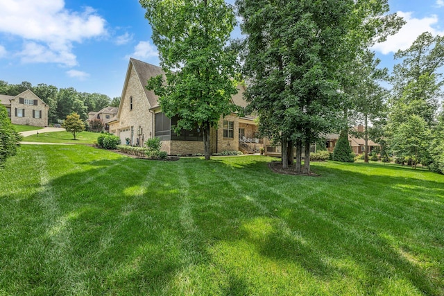 122 Ridgebend Dr, Murfreesboro, TN 37128 - view of green lawn with a sunroom