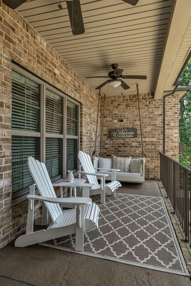 122 Ridgebend Dr, Murfreesboro, TN 37128 - view of patio with a ceiling fan