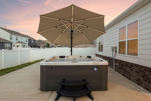 8044 Typhani Way, White House, TN 37188 - fenced backyard with a hot tub and a patio