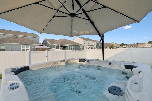 8044 Typhani Way, White House, TN 37188 - view of swimming pool with a residential view and a hot tub