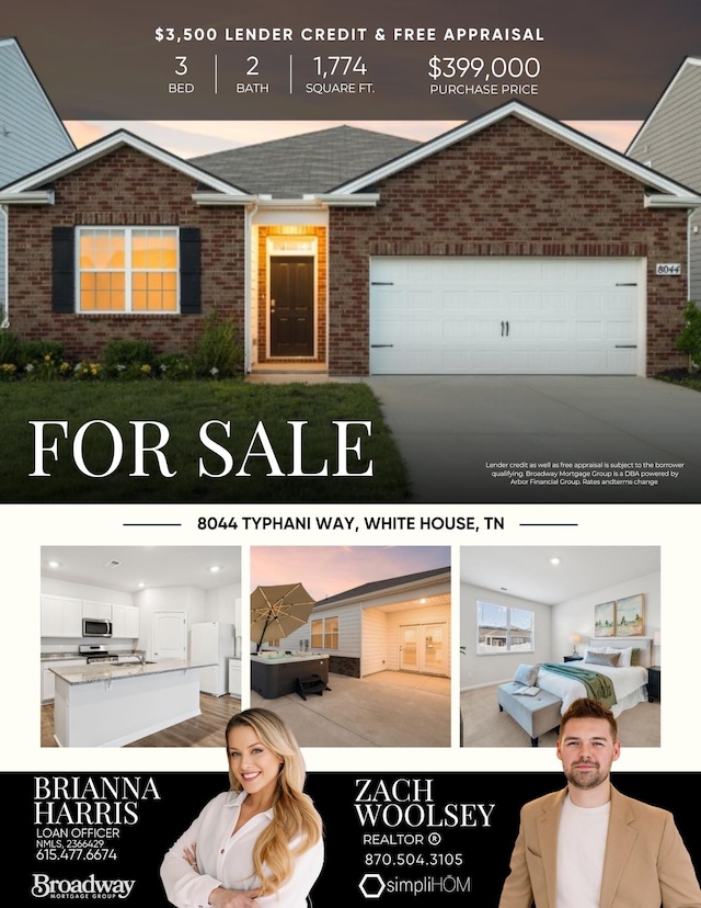 8044 Typhani Way, White House, TN 37188 - view of a document with a collage of images