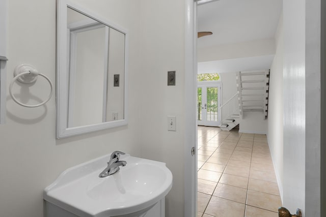 214 Old Hickory Blvd Unit 132, Nashville, TN 37221 - bathroom featuring tile patterned flooring and french doors