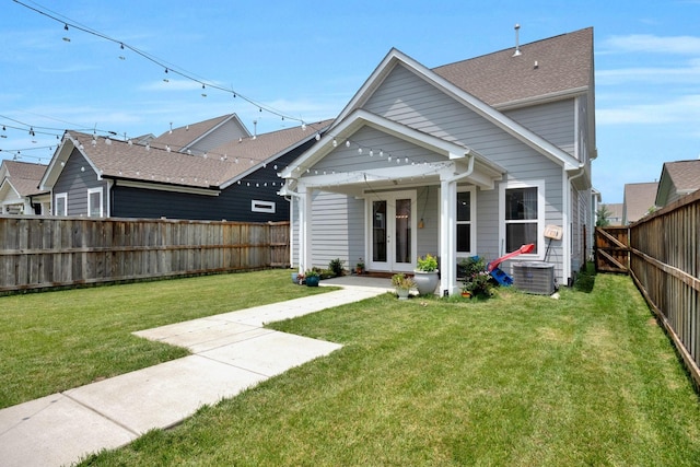 373 Hammock Ln, Spring Hill, TN 37174 - rear view of property with a fenced backyard, french doors, and a pergola