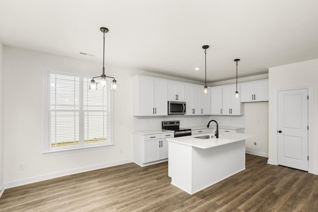 4026 Rampart Way, Spring Hill, TN 37174 - kitchen with appliances with stainless steel finishes, dark wood finished floors, plenty of natural light, and recessed lighting
