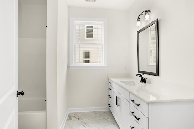 4026 Rampart Way, Spring Hill, TN 37174 - full bathroom featuring vanity and marble finish flooring
