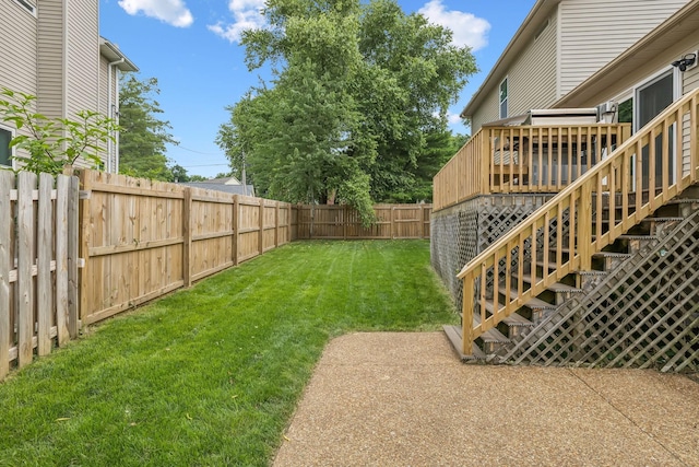2117 Strombury Dr, Hermitage, TN 37076 - fenced backyard featuring stairs and a wooden deck