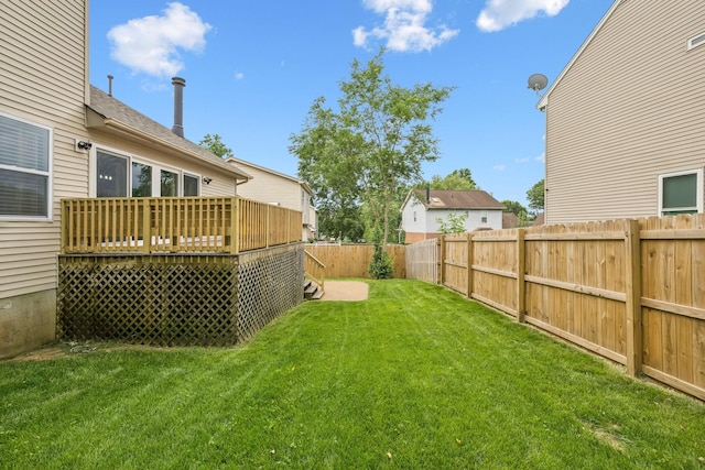2117 Strombury Dr, Hermitage, TN 37076 - fenced backyard with a wooden deck