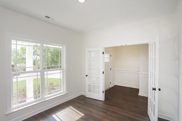 4020 Rampart Way, Spring Hill, TN 37174 - unfurnished room with french doors and dark wood-style flooring